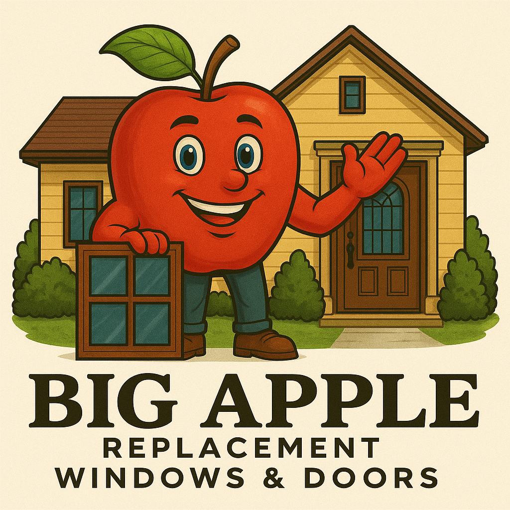 logo for big apple windows & doors in westchester ny